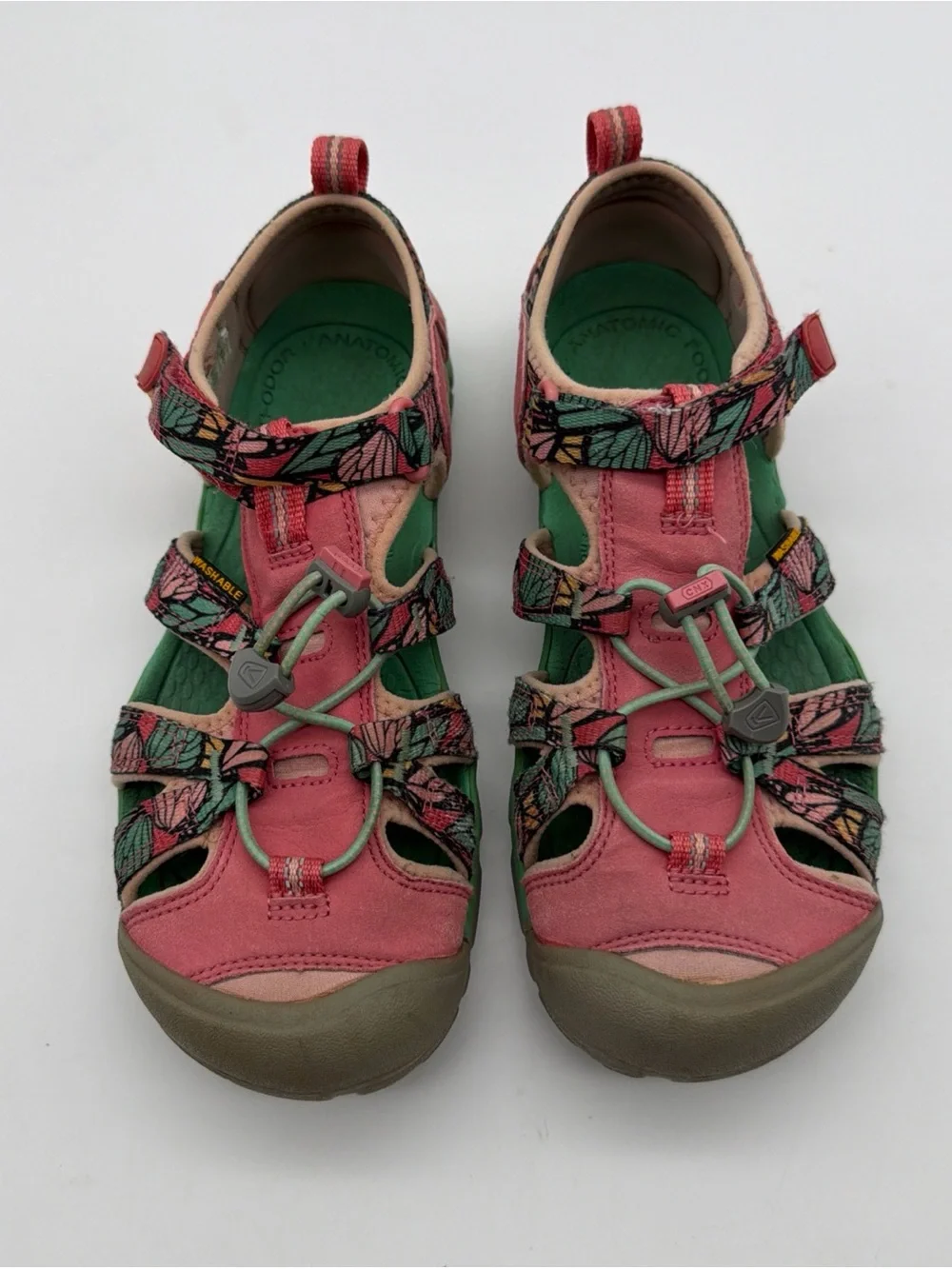 Keen Seacamp II CNX Youth Size 5 Water Hiking Sandals Washable Pink Butterfly